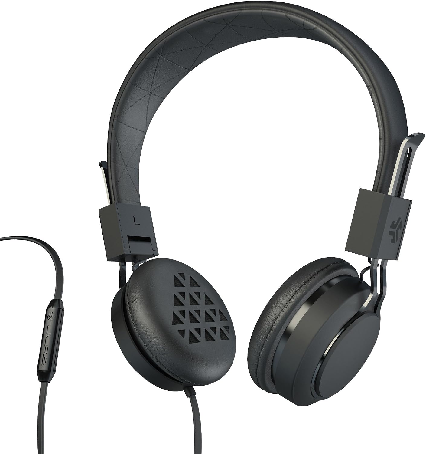 JLAB Audio Intro Premium On-Ear Headphones, with Universal Mic (Black) - Image 2