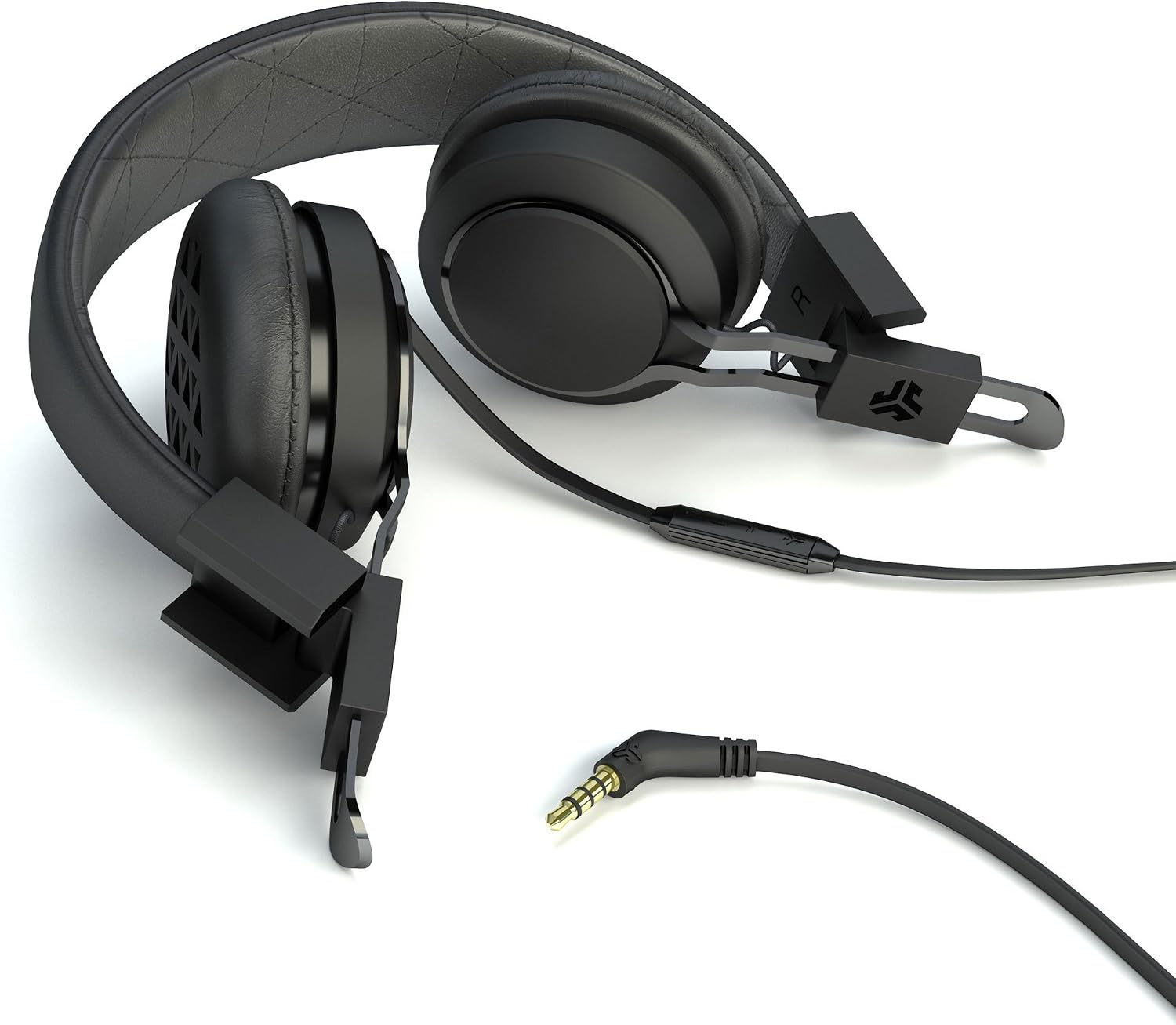JLAB Audio Intro Premium On-Ear Headphones, with Universal Mic (Black) - Image 3