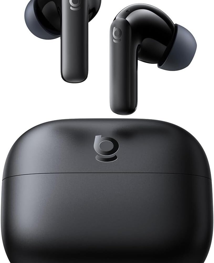 Baseus Bass BP1 NC Hybrid Active Noise Cancelling Wireless Earbuds, 12mm Super-Bass Driver, 41H Playtime, Bluetooth 6.0, IP55 Waterproof, 4-Mic AI ENC, 24 Customizable EQ