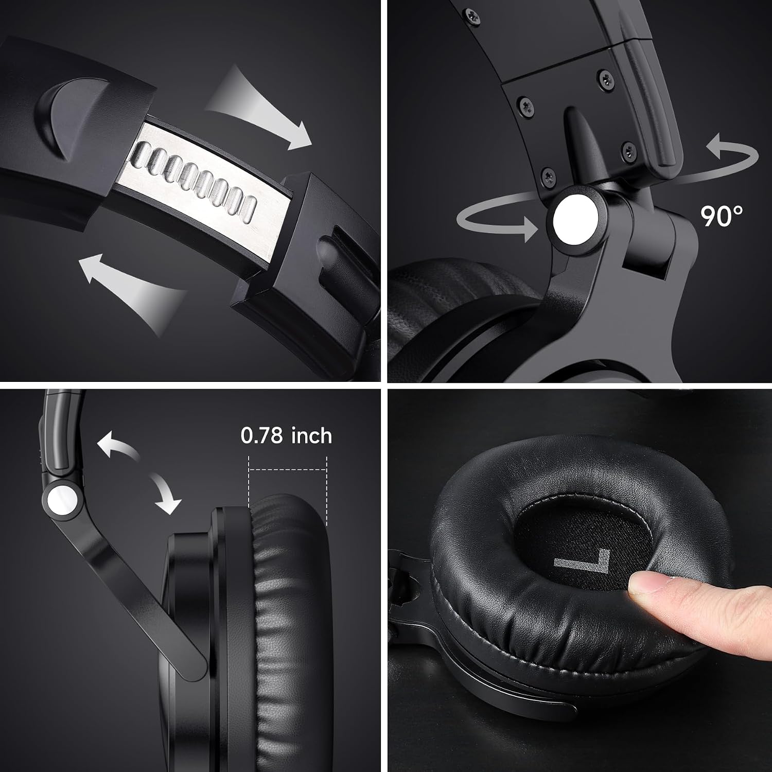 OneOdio Pro C Wired & Wireless Over-Ear Headphones, 110H, 50mm Drivers - Image 8